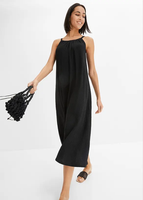 Robe légère à bretelles en crêpe, bonprix