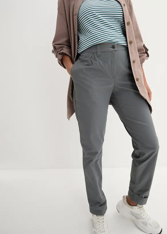 Pantalon chino en coton, longueur cheville, bonprix