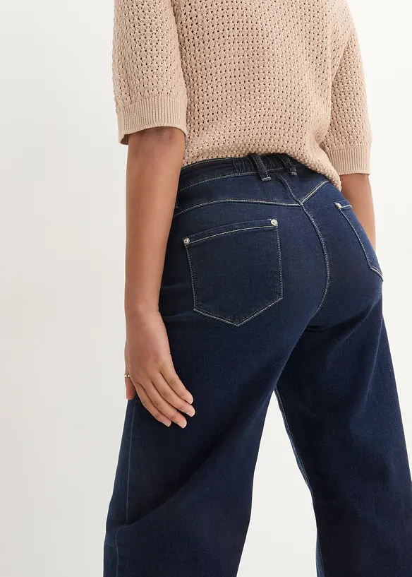 Jean large à taille mi-haute élastiquée, bonprix