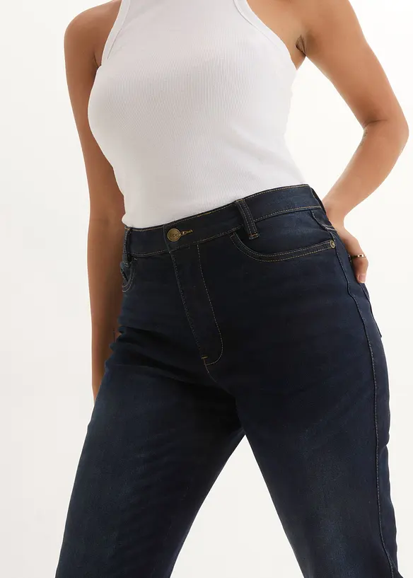 Jean Bootcut, taille haute et élastiquée, bonprix