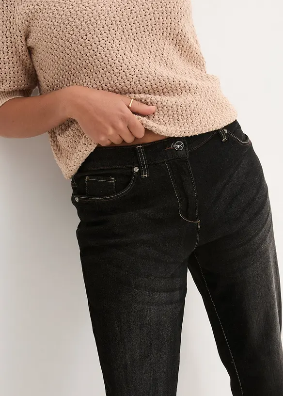 Jean boyfriend taille mi-haute, extensible, bonprix