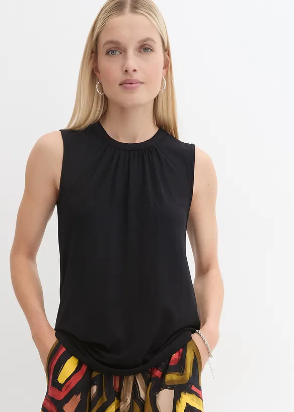 Blouse sans manches en jersey, bonprix