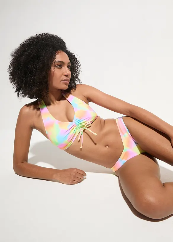 Bikini dos nu (ens. 2 pces) à fronces, bonprix