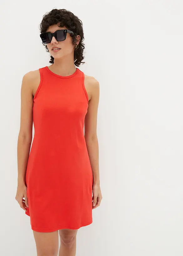 Robe c&ocirc;tel&eacute;e en coton, bonprix