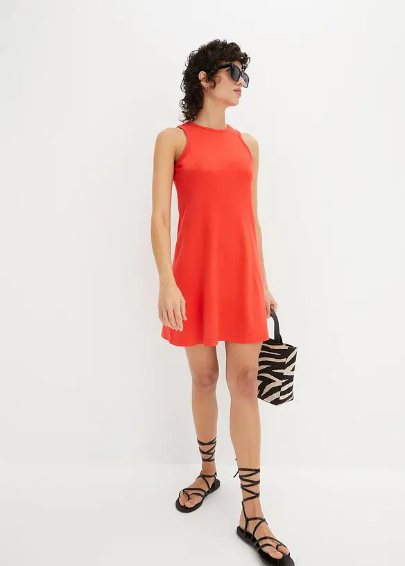 Robe c&ocirc;tel&eacute;e en coton, bonprix