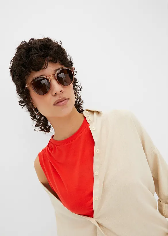 T-shirt avec drapé, bonprix