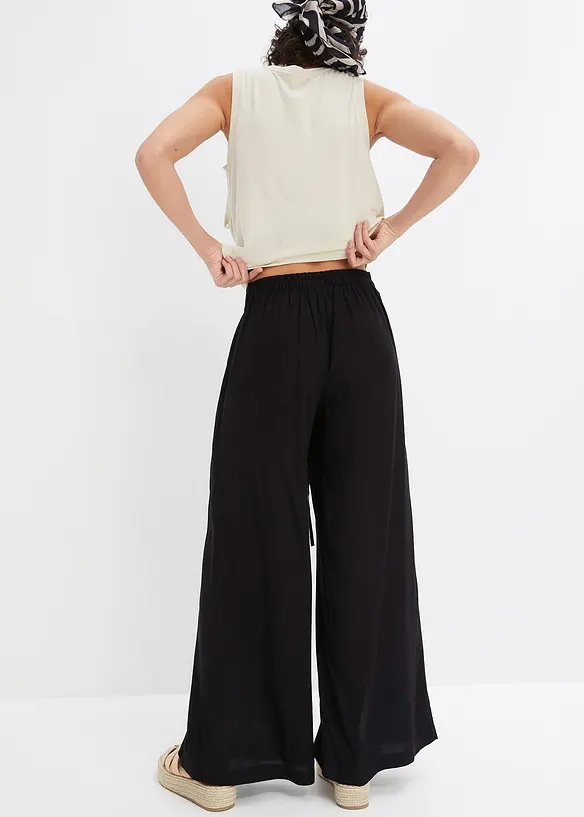 Pantalon avec fente en viscose, bonprix