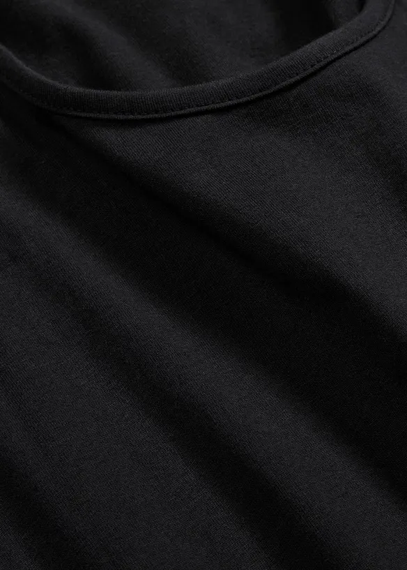 Robe trapèze courte en jersey, sans manches, bonprix