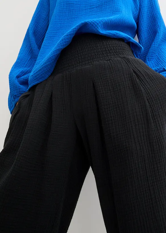 Pantacourt en gaze de coton, bonprix