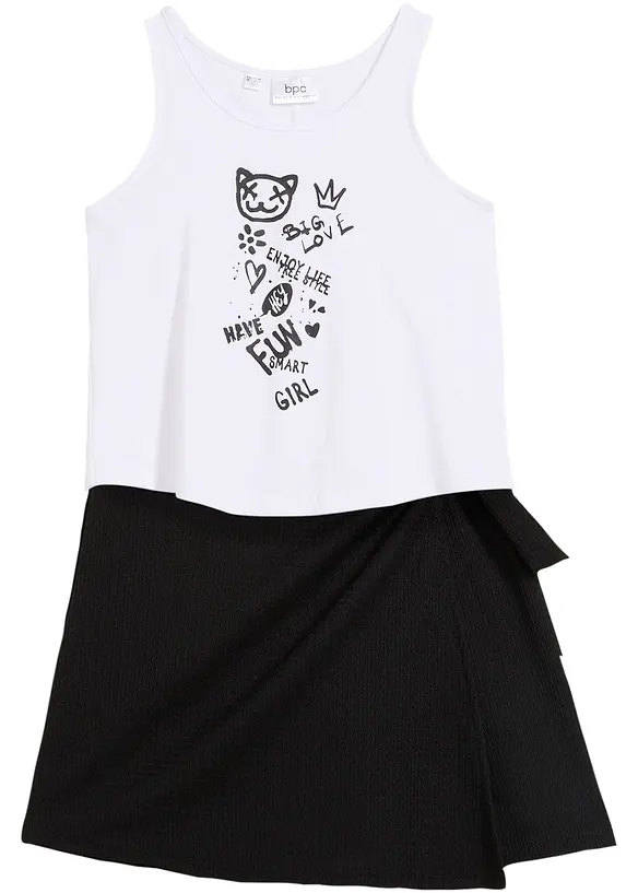Top et jupe fille (ens. 2 pces), bonprix