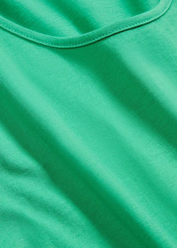 Robe trapèze courte en jersey, sans manches, bonprix