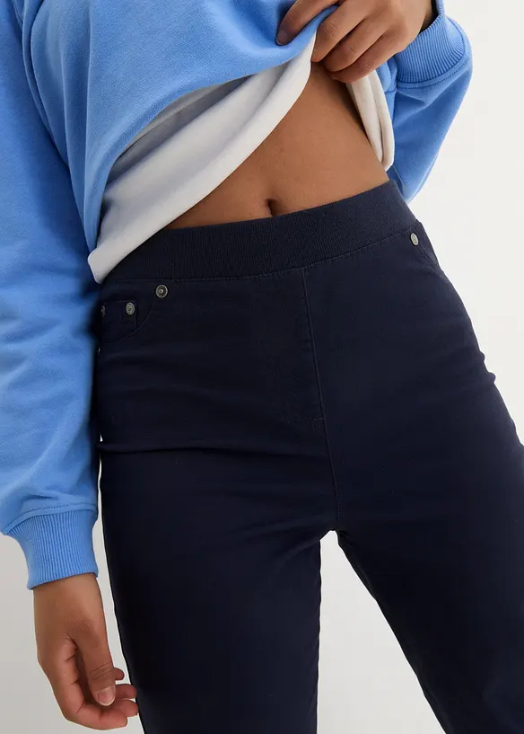 Pantalon &agrave; enfiler avec taille confortable, Straight, bonprix