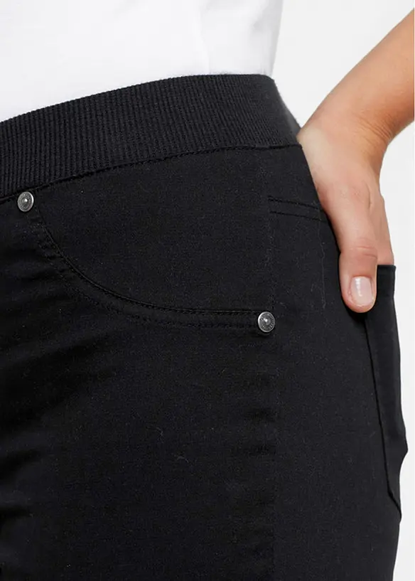 Pantalon à enfiler avec taille confortable, Straight, bonprix