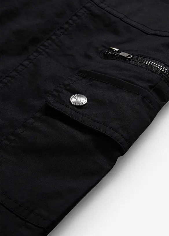 Jean cargo en coton, taille mi-haute, bonprix