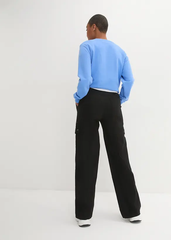 Jean cargo en coton, taille mi-haute, bonprix