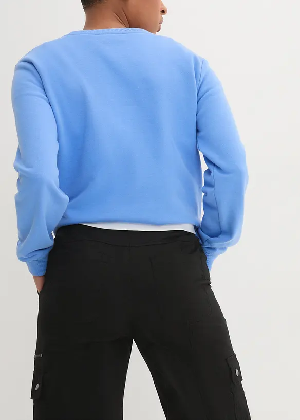 Jean cargo en coton, taille mi-haute, bonprix