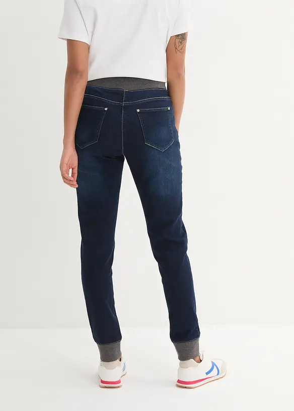 Jean Boyfriend, taille mi-haute élastiquée, bonprix