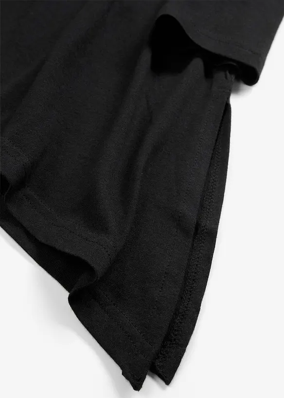 T-shirt long en coton et viscose, bonprix