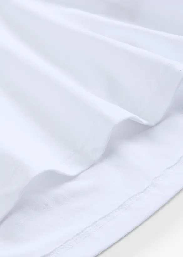 Lot de 2 T-shirts longs basiques, manches courtes, bonprix