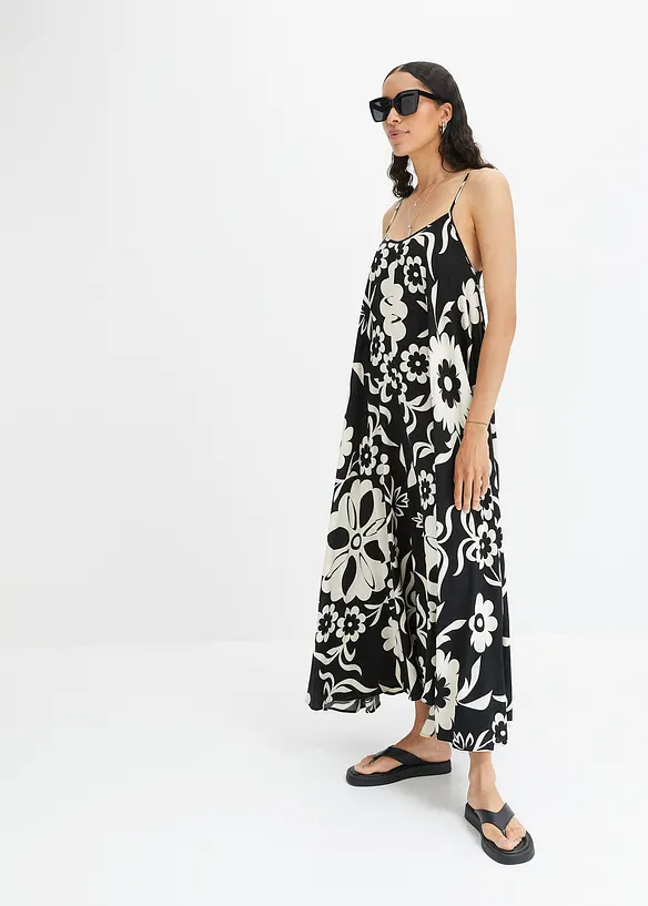 Robe ample à bretelles en viscose fluide, bonprix