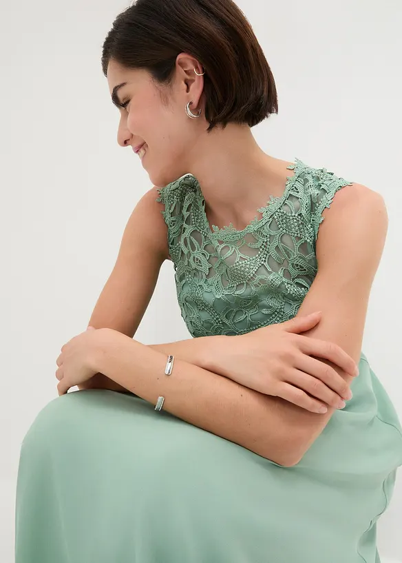 Robe longue avec dentelle, bonprix