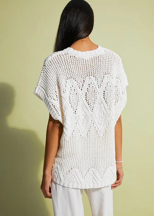 Top en maille ajourée, bonprix