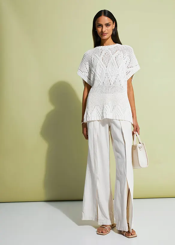 Top en maille ajourée, bonprix