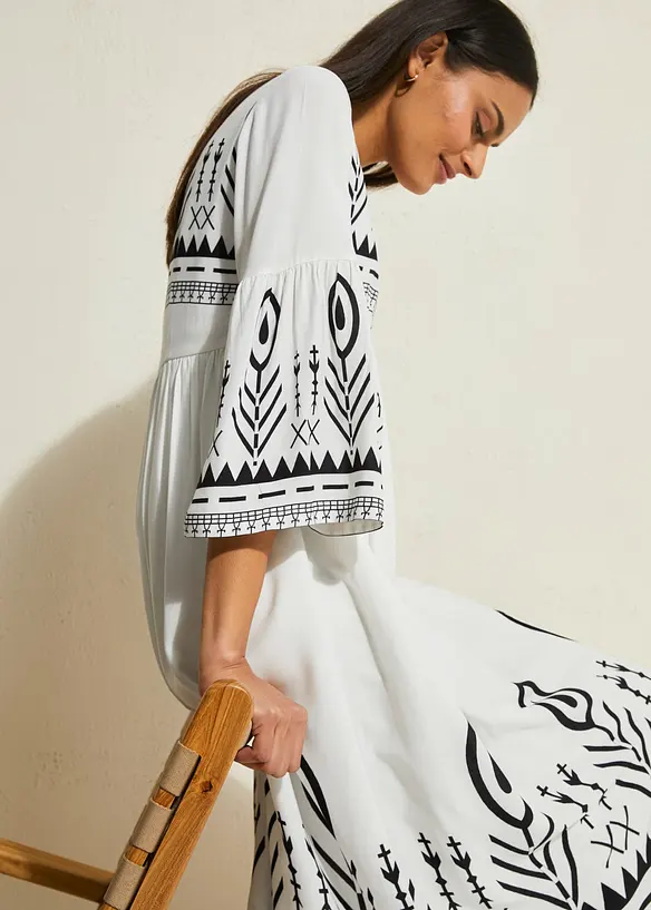 Robe midi en viscose fluide, bonprix