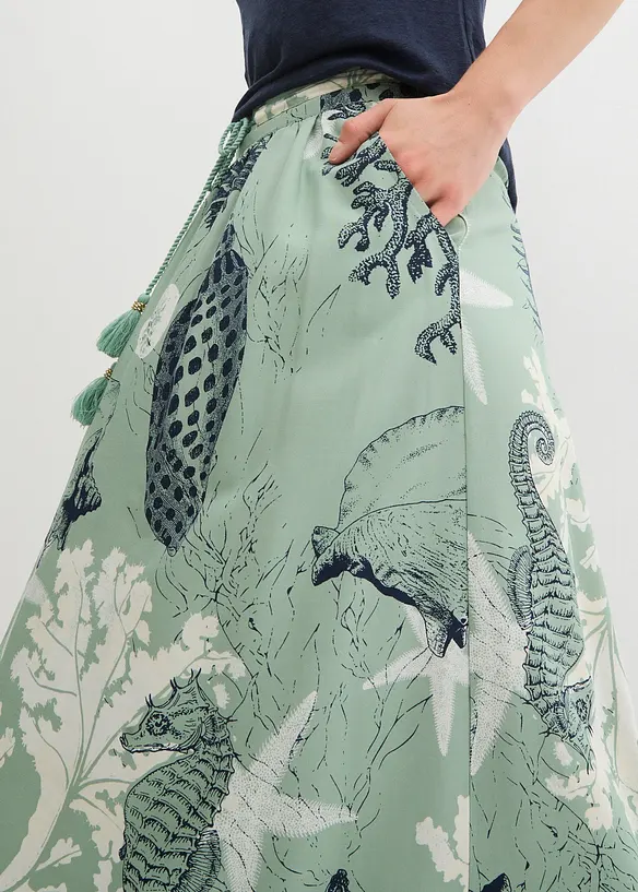 Jupe longue en viscose fluide, bonprix