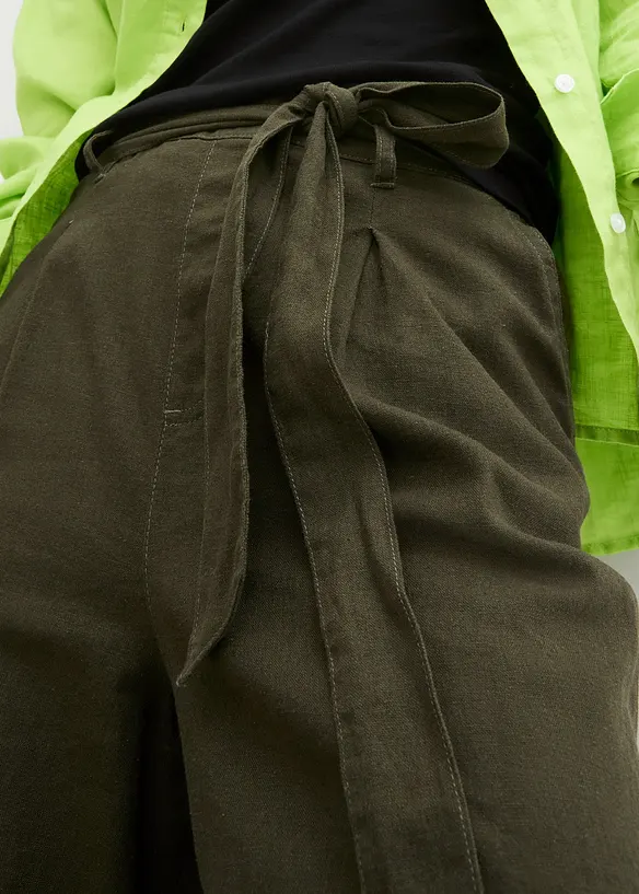 Bermuda en lin m&eacute;lang&eacute;, bonprix