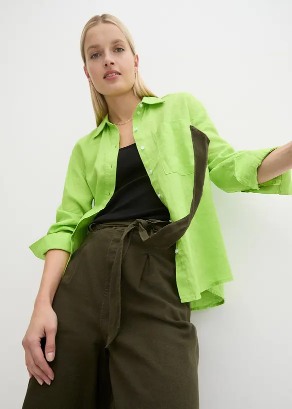 Bermuda en lin m&eacute;lang&eacute;, bonprix