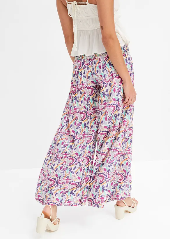 Pantalon palazzo en viscose fluide, bonprix