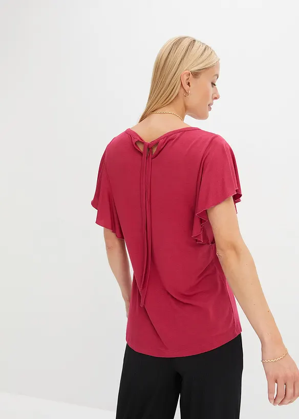 T-shirt &agrave; manches volant&eacute;es, bonprix