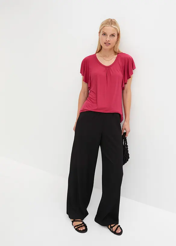 T-shirt &agrave; manches volant&eacute;es, bonprix