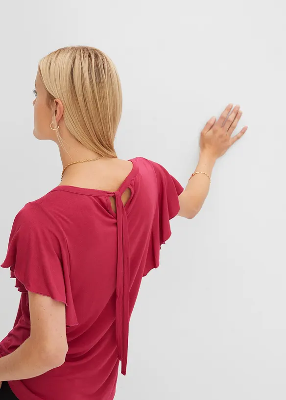 T-shirt &agrave; manches volant&eacute;es, bonprix