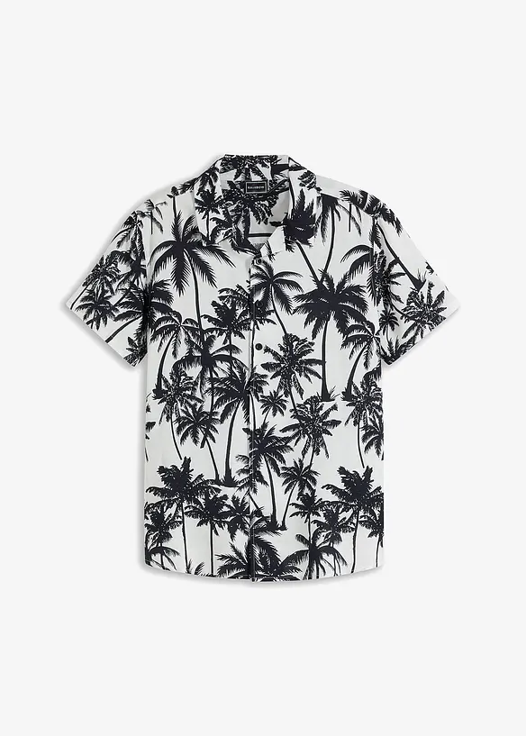 Chemise manches courtes Slim en viscose, bonprix