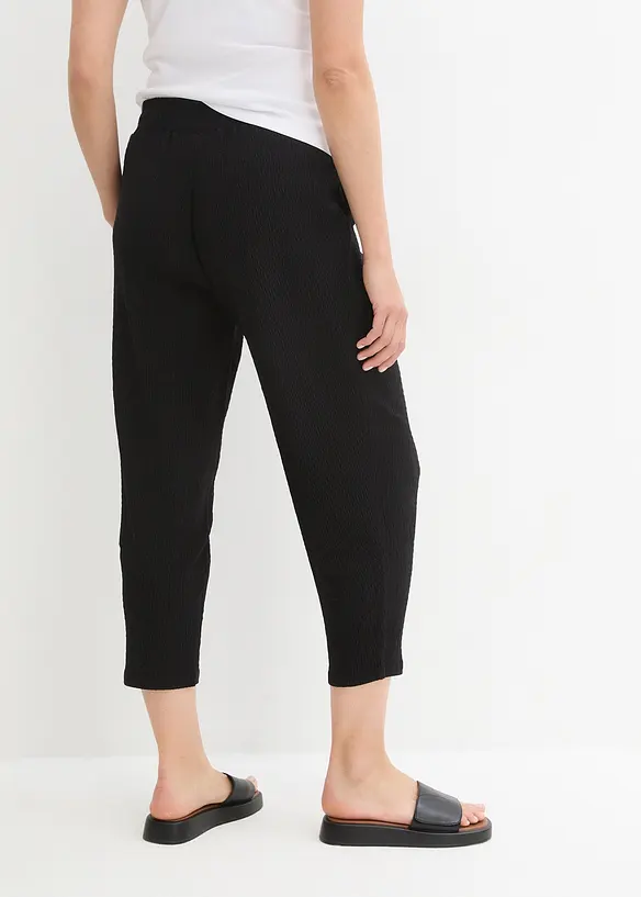 Pantalon en jersey textur&eacute;, bonprix