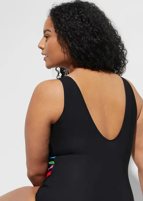 Maillot 1 pi&egrave;ce sculptant, maintien fort, &agrave; empi&egrave;cements, bonprix