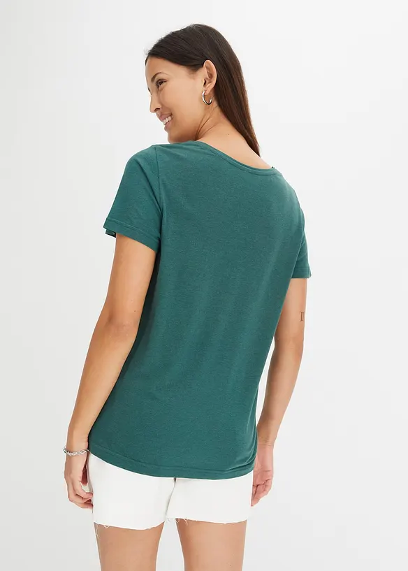 T-shirt en coton et viscose, bonprix
