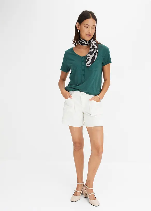 T-shirt en coton et viscose, bonprix