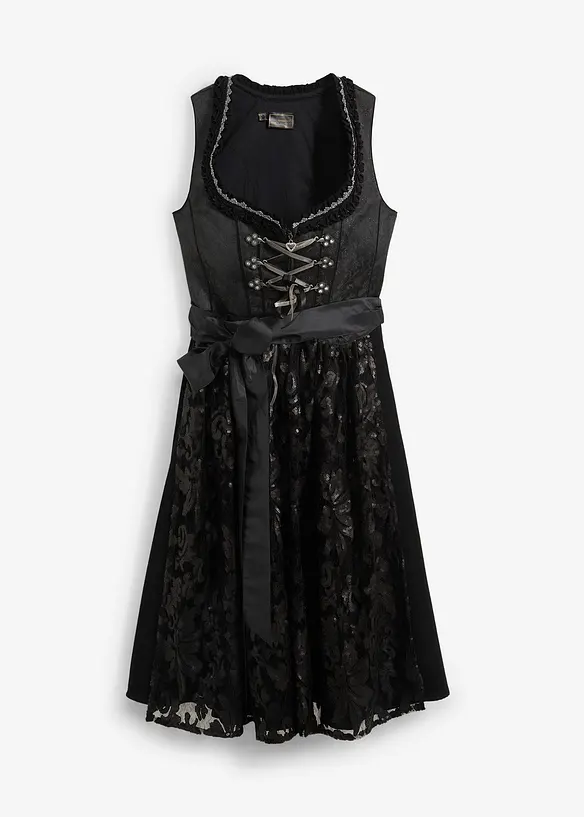 Dirndl avec tablier à sequins (ens. 2 pces), bonprix