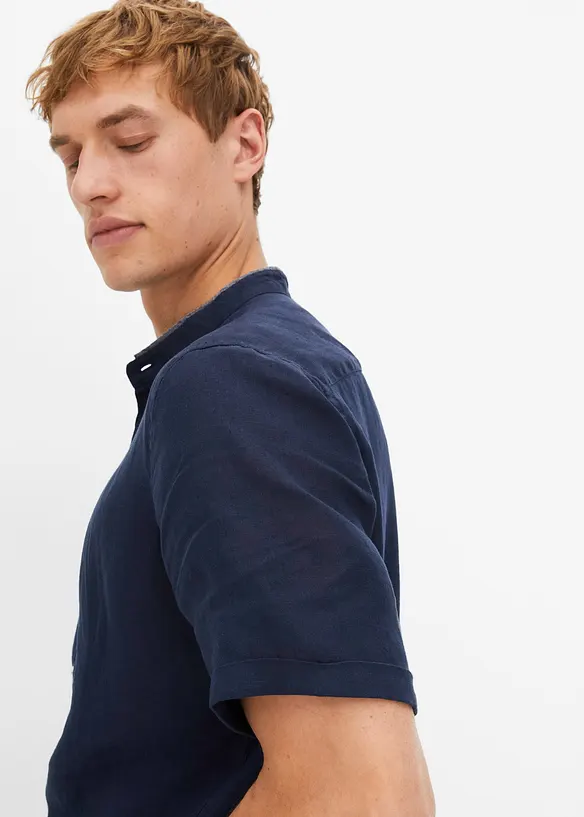 Chemise manches courtes 100% lin, bonprix