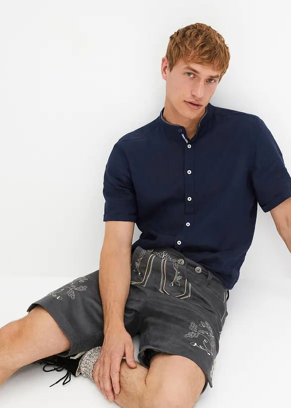 Chemise manches courtes 100% lin, bonprix