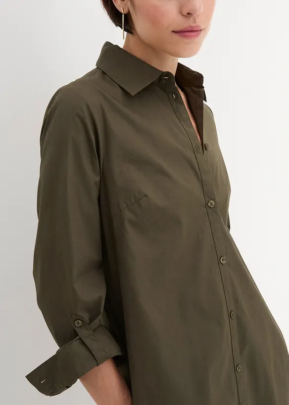 Robe-chemise en popeline de coton, bonprix