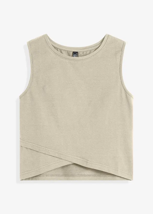 Crop top en coton extensible, bonprix