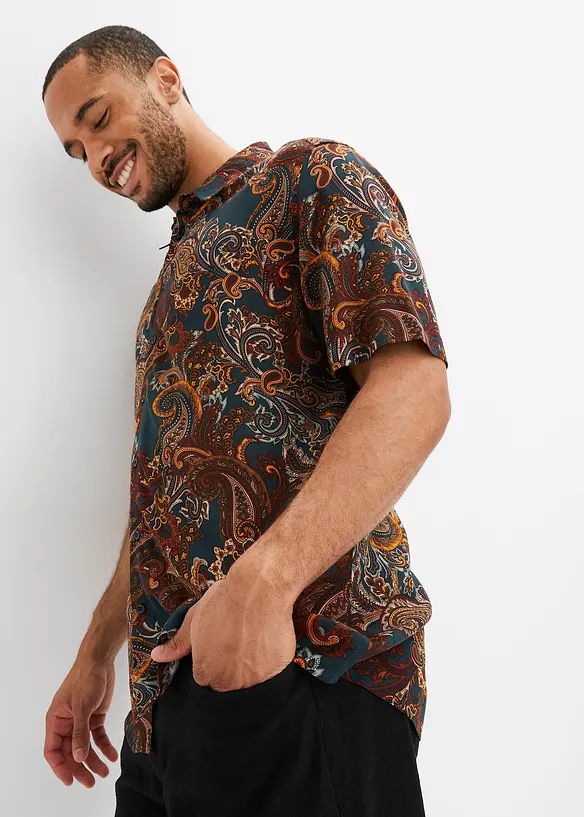 Chemise manches courtes en viscose, bonprix