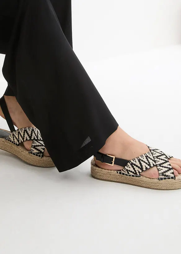 Pantalon palazzo à ceinture élastiquée, bonprix