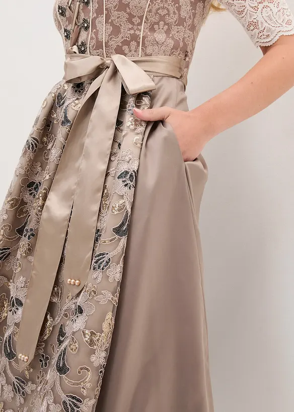 Dirndl avec tablier &agrave; sequins, bonprix