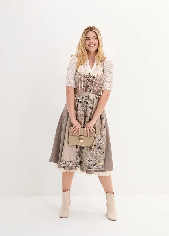 Dirndl avec tablier &agrave; sequins, bonprix