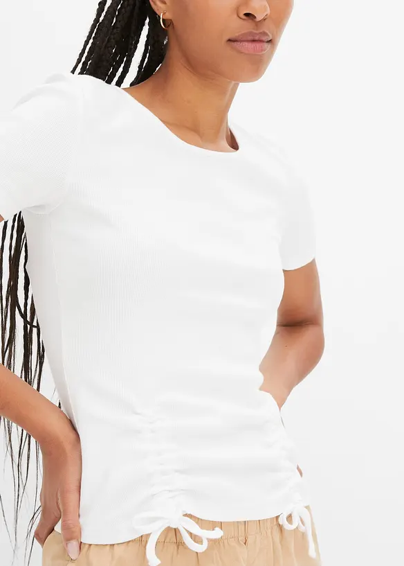 T-shirt côtelé 100% coton, bonprix